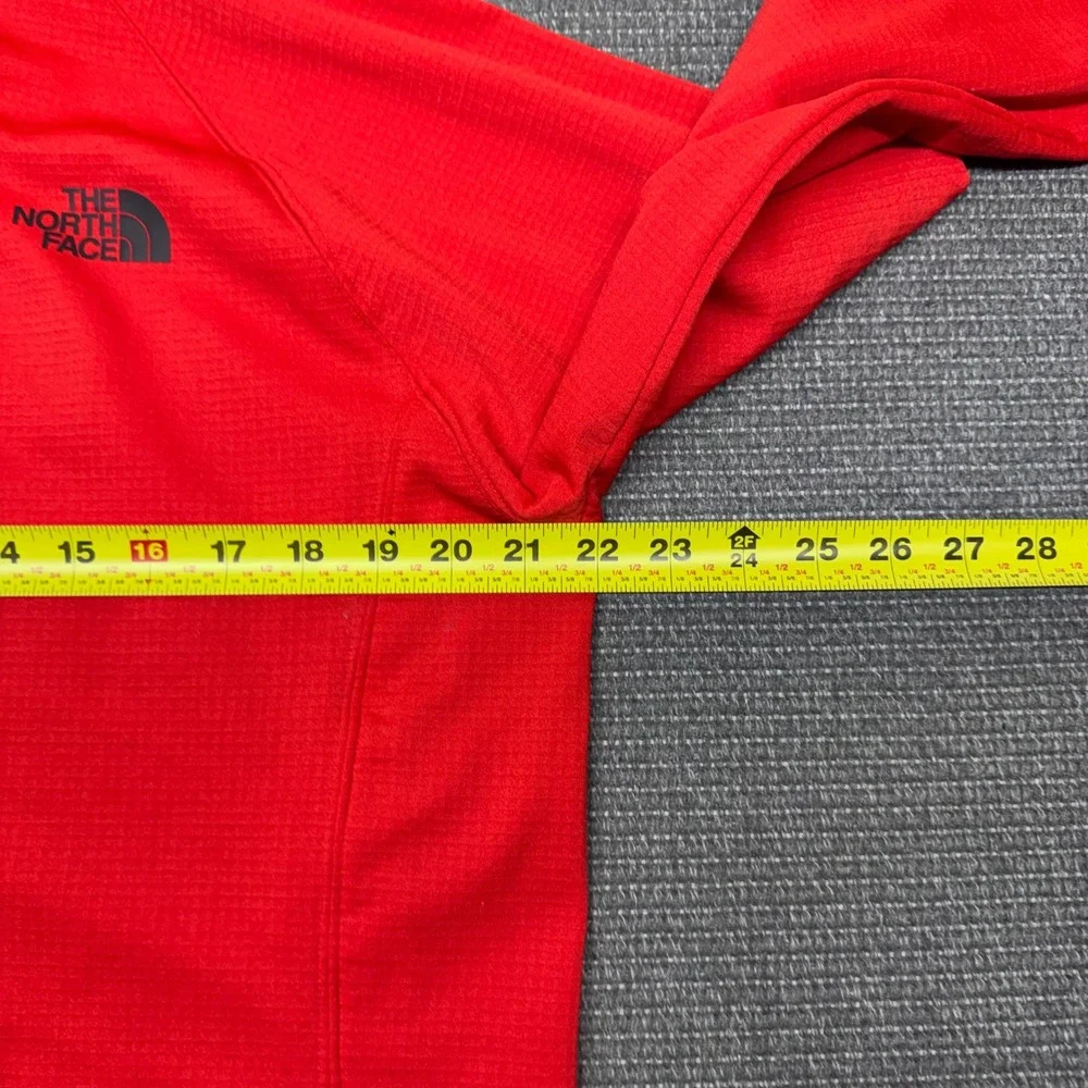 The North Face Mens Red Full Zip Grid Fleece Jacket Large Activewear 9548